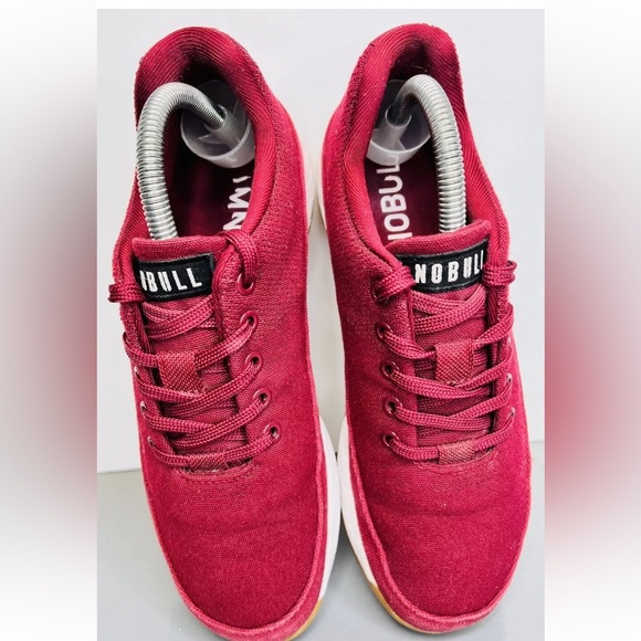 NOBULL Womens Canvas Trainers Size 8.5M Merlot/White/Gum Excellent Condition - Picture 10 of 15